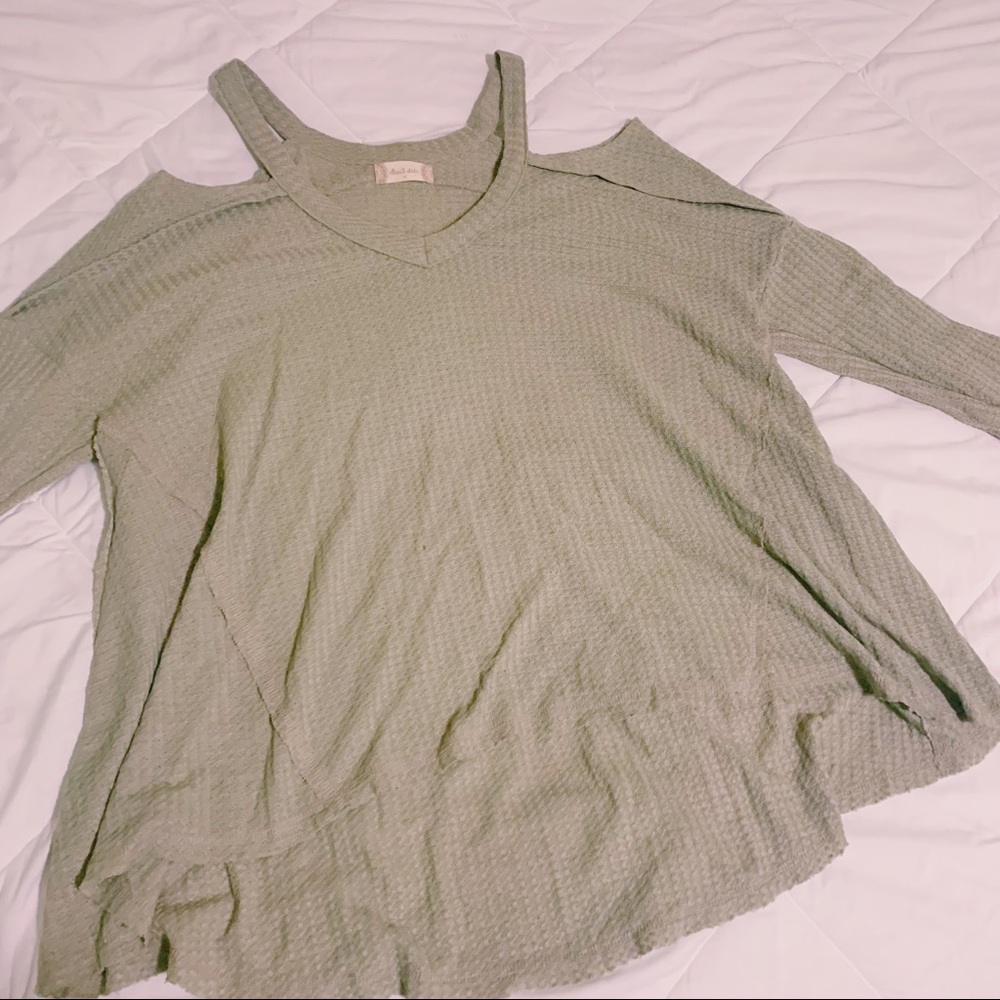 altard state cold shoulder waffle top